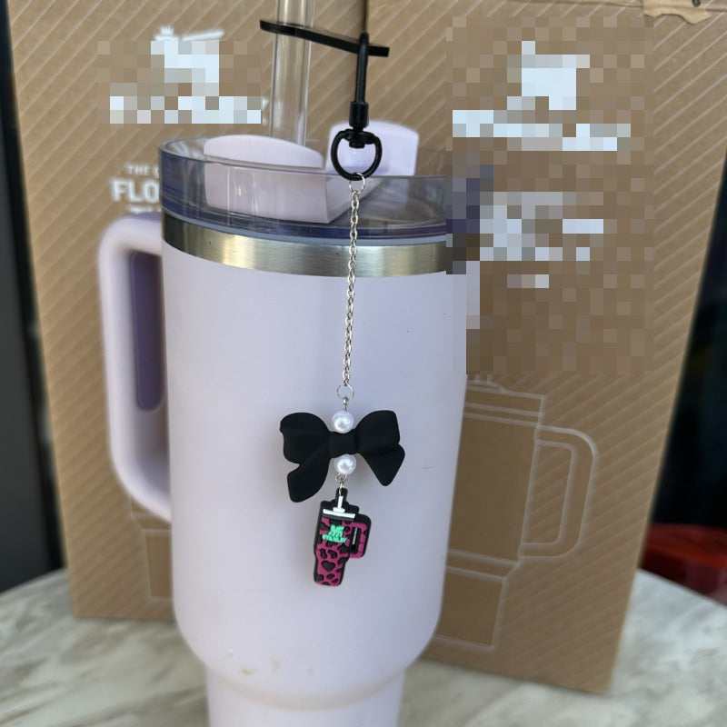 Wholesale Baked Paint Ice Cream Cup Straw Bow Cup Accessories